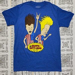 MTV Beavis & Butthead American Flag T-Shirt Medium
